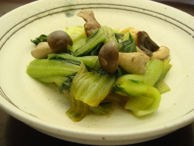 ほんしめじとチンゲンサイの中華炒め 